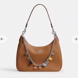 NWT Silver Coach Chain Strap with Charms